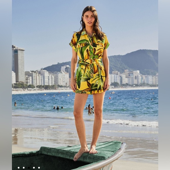 Farm Rio Yellow Bananart Romper - Picture 5 of 9